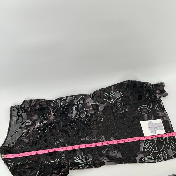 🖤Chic Sheer Burnout Velvet Blouse by Additions by Chico's  Black Brown Size 3🖤 - Picture 9 of 14